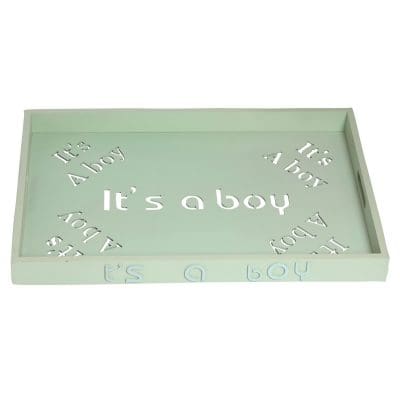 its a boy wood tray