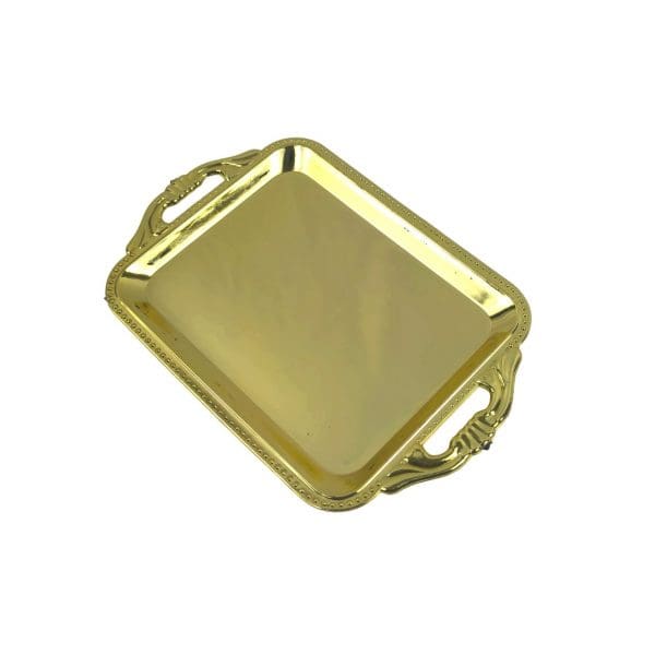 Miniature Gold & Silver Serving Tray Set - 12pcs, Perfect for Wedding Favors & Decor - Image 2