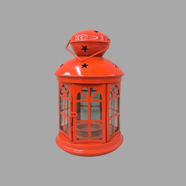Tealight lantern with cutout design