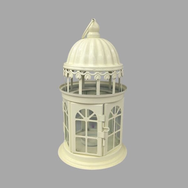 Decorative metal lantern with tealight