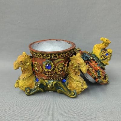 Ornate Camel-Head Trinket Box Hand-Painted Decorative Trinket Box Camel-Head Storage Box