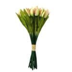 Artificial Garden Tulip Flowers Bunch Lifelike Silk Tulip Flower Arrangement Fake Tulips for Home Decor