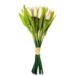 Artificial Garden Tulip Flowers Bunch Lifelike Silk Tulip Flower Arrangement Fake Tulips for Home Decor