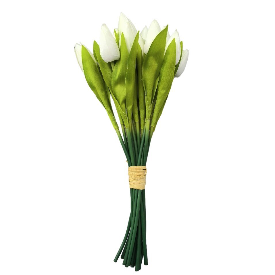 Lifelike Tulip Artificial Flower Bunch Silk Tulip Flowers for Home Decor Fake Tulip Flowers in Vase