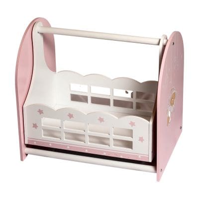 Baby Shower Gift Basket Stand in pink and white Adorable party gift basket holder Pink and white baby shower decor stand Elegant gift basket stand for baby showers Sturdy and charming baby shower gift basket holder