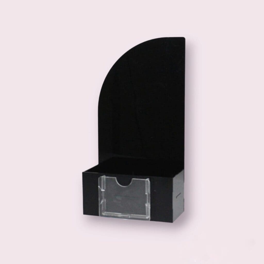 Black Acrylic Flower Box, Elegant Flower Arrangement Box, Modern Black Display Box, Durable Flower Box, Waterproof Black Acrylic Box