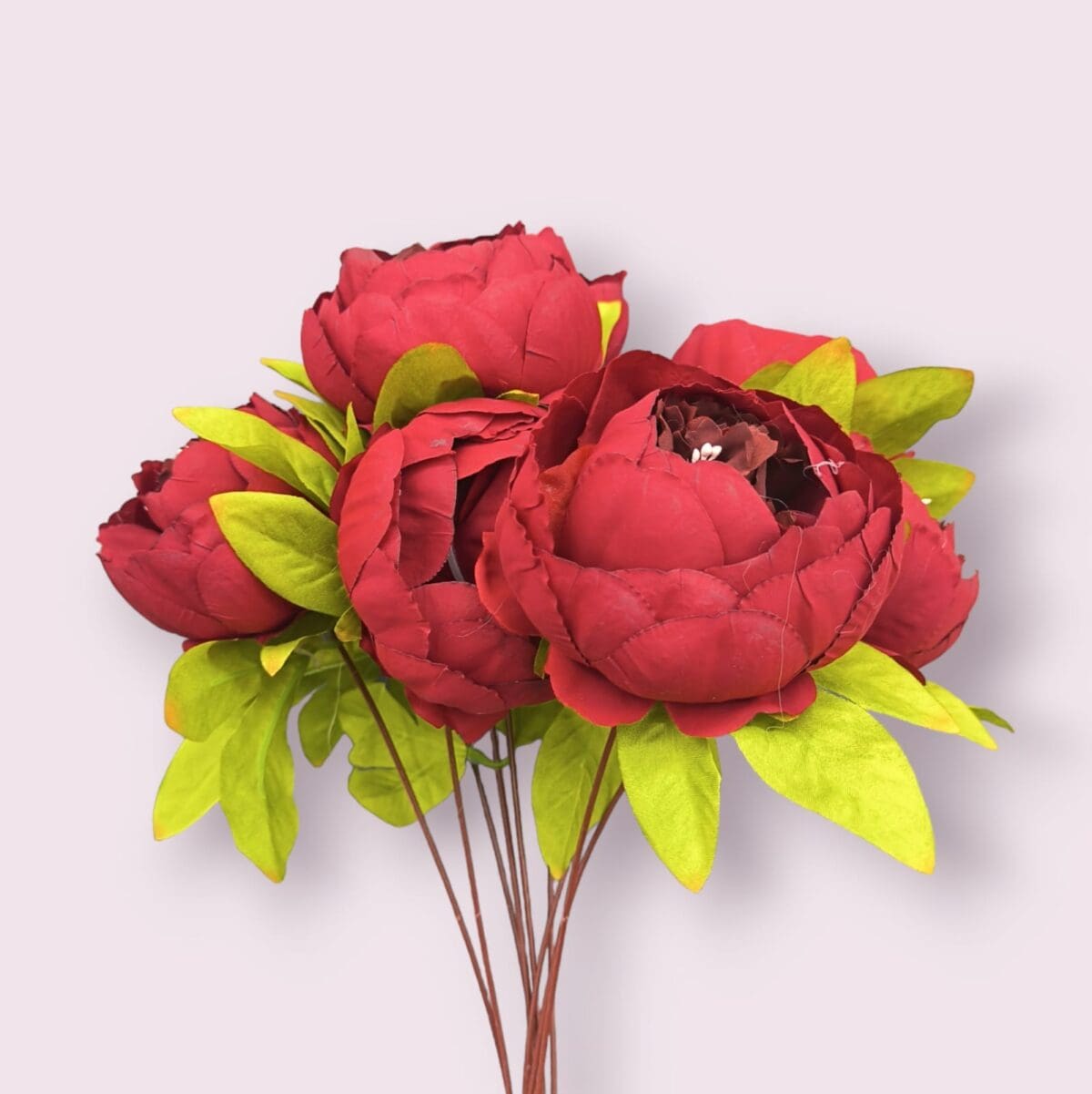 Realistic artificial peony flowers Silk peony flowers in a vase Artificial peonies for home decor Vibrant artificial peony bouquet Close-up of artificial peony flower Decorative faux peony flowers Artificial peonies for wedding arrangements Maintenance-free peony flowers Lifelike artificial peonies Assorted colors of artificial peony flowers