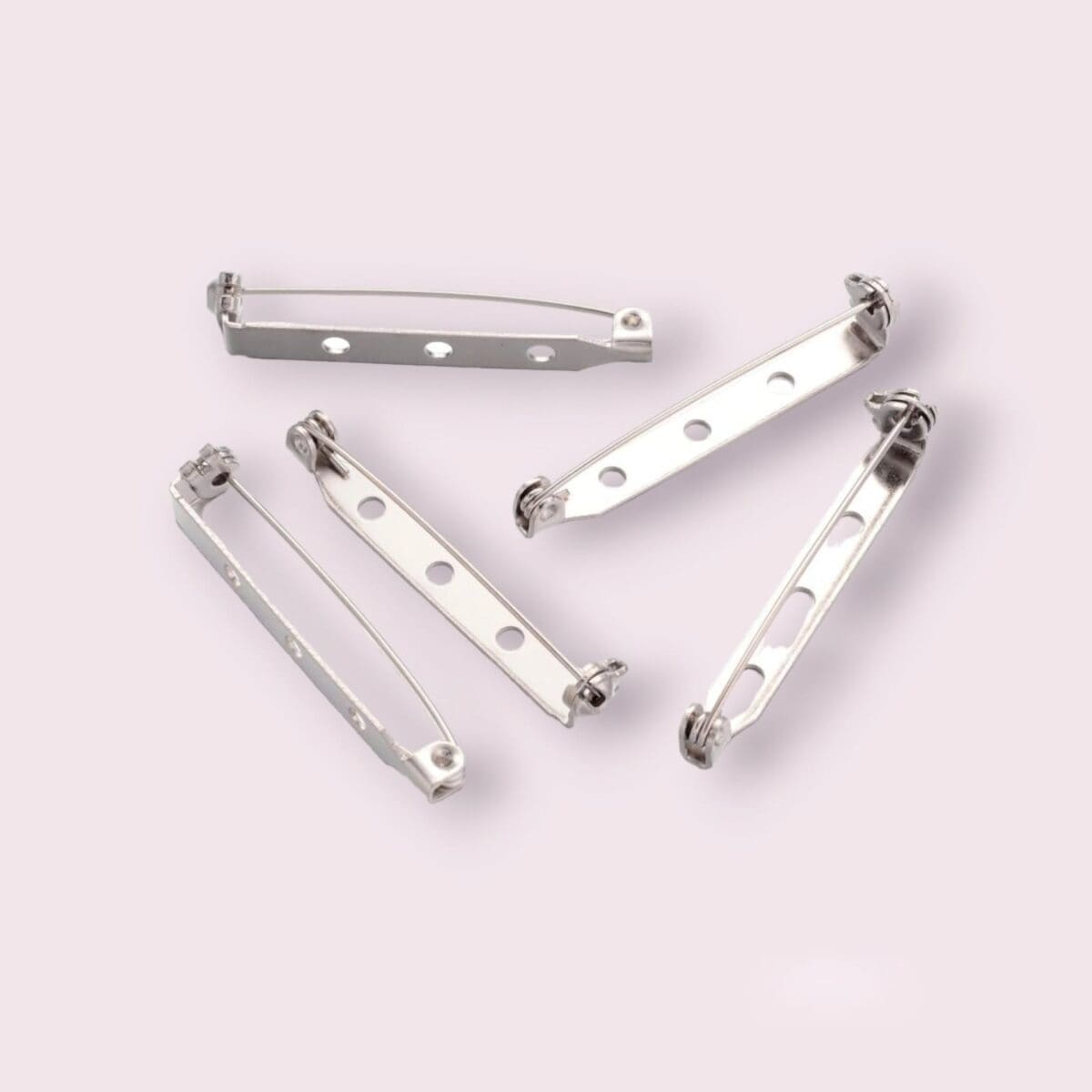 Silver brooch back bar pins set of 50
Durable silver brooch bar pins
Secure locking brooch bar pins
Jewelry making bar pin backings
DIY craft bar pin backings