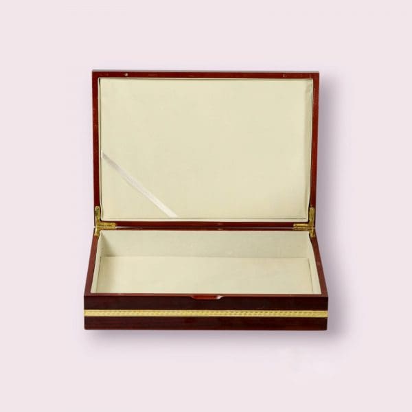 Luxury Wooden Perfume Gift Box with Gold Trim - Image 2