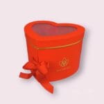 heart gift box, two-step gift box, red heart-shaped box, romantic gift box, elegant gift packaging