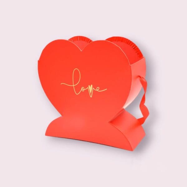 heart shaped gift box, red black white gift box, unique heart-shaped box, elegant gift box, romantic gift packaging