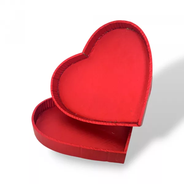 ⁦علبة كرتون فارغة على شكل قلب | عبوة هدايا قابلة للتخصيص، ديكور شوكولاتة باللون البني⁩ - الصورة ⁦2⁩