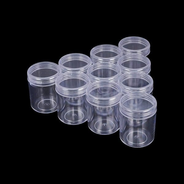 ⁦صندوق شفاف دائري صغير مستدير وشفاف من 5 قطع PVC | عبوة هدايا شفافة أنيقة وشفافة⁩ - الصورة ⁦2⁩