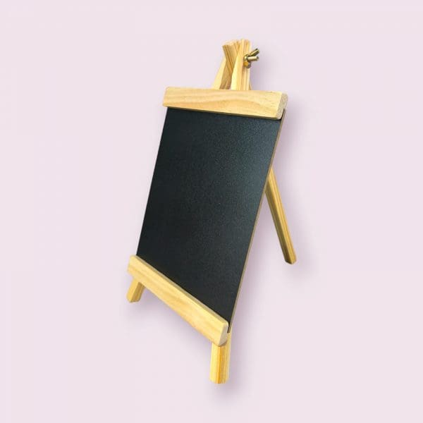 Black Board with Stand | Portable Mini Chalkboard for Messages and Displays (25x20CM) - Image 2