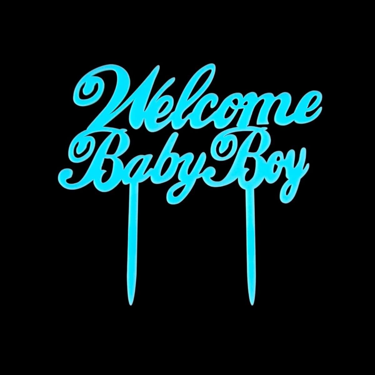 welcome baby boy cake topper, blue baby shower cake topper, baby boy cake decoration, newborn cake topper, baby celebration cake topper