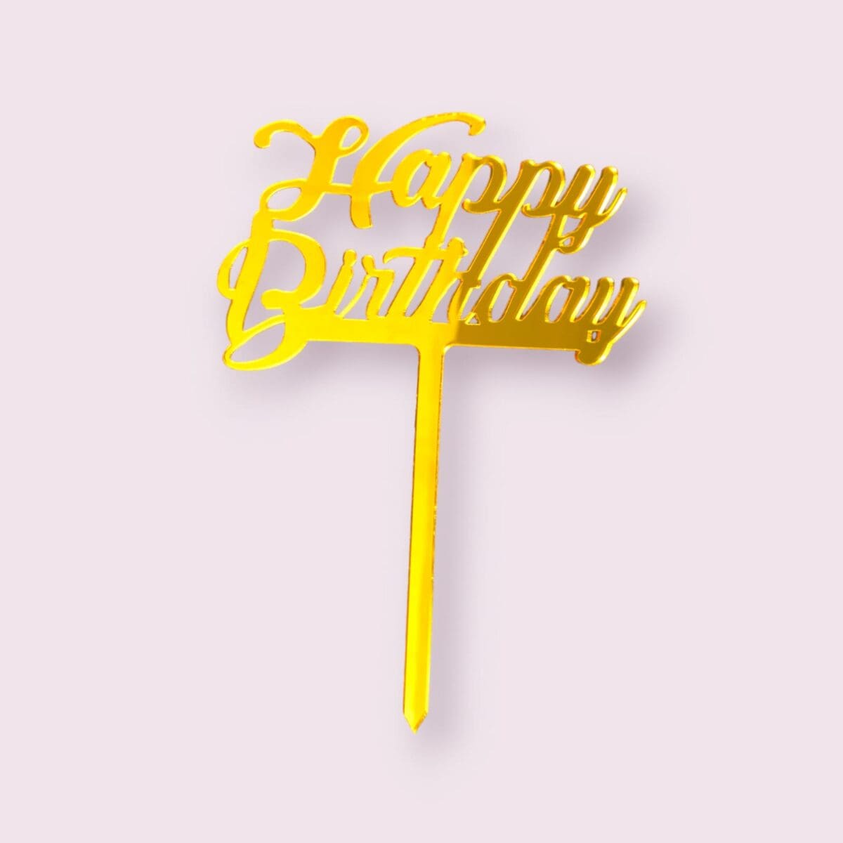 happy birthday cake topper, gold cake topper, birthday cake decoration, festive cake topper, birthday party topper