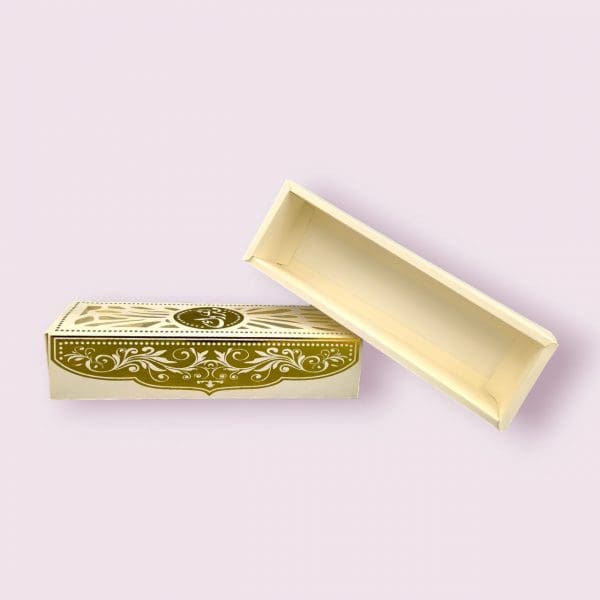Alf Mabrouk Wedding Rectangle Paper Box Gold (12PC) | Elegant Wedding Favors - Image 2