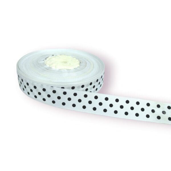 polka dot grosgrain ribbon, 1 inch ribbon, 50 yard ribbon, crafting ribbon, gift wrapping ribbon, decorative ribbon