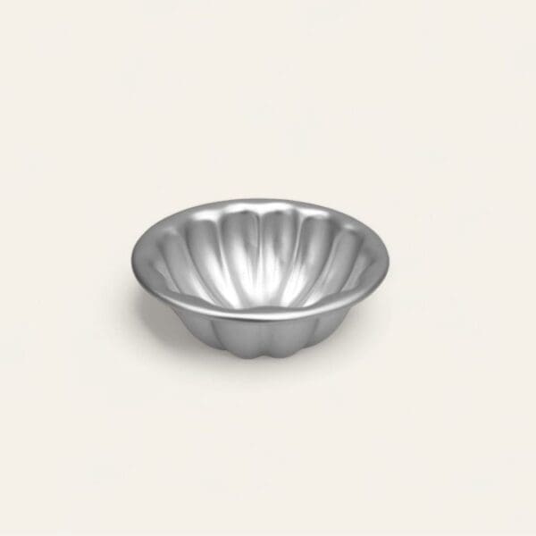 Aluminium cupcake baking moulds flower design 10 cm, oven safe flower moulds, non-stick baking cups, elegant cupcake moulds, jelly baking tools