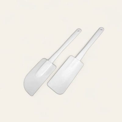 Plastic spatula with ABS handle, white spatula with hanging hole, heat-resistant spatula, kitchen spatula, durable cooking tool