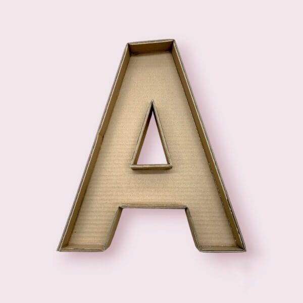 handmade cardboard letters, A to Z cardboard letters, 25x40cm cardboard letters, DIY cardboard letters, customizable cardboard letters, decorative cardboard letters