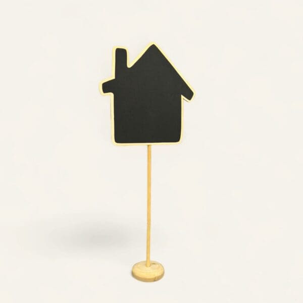 house shape blackboard, house-shaped chalkboard, blackboard with support easels, decorative blackboard, cozy home decor blackboard, unique house blackboard