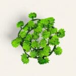 Artificial green maple hanging leaf, faux maple leaves bunch, decorative garland, indoor outdoor greenery, long leaf garland