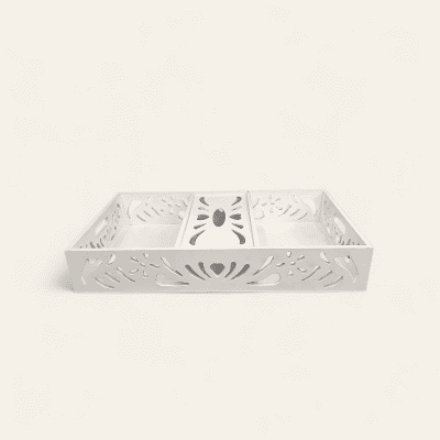 Wooden serving tray with tissue box, rectangle wooden tray, stylish wooden serving tray, serving tray with handles, tissue holder serving tray