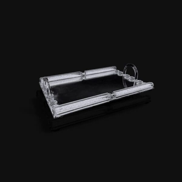 Rectangular mirror tray with handles, 44x32 cm mirror tray, decorative serving tray, large mirror tray, elegant tray with handles