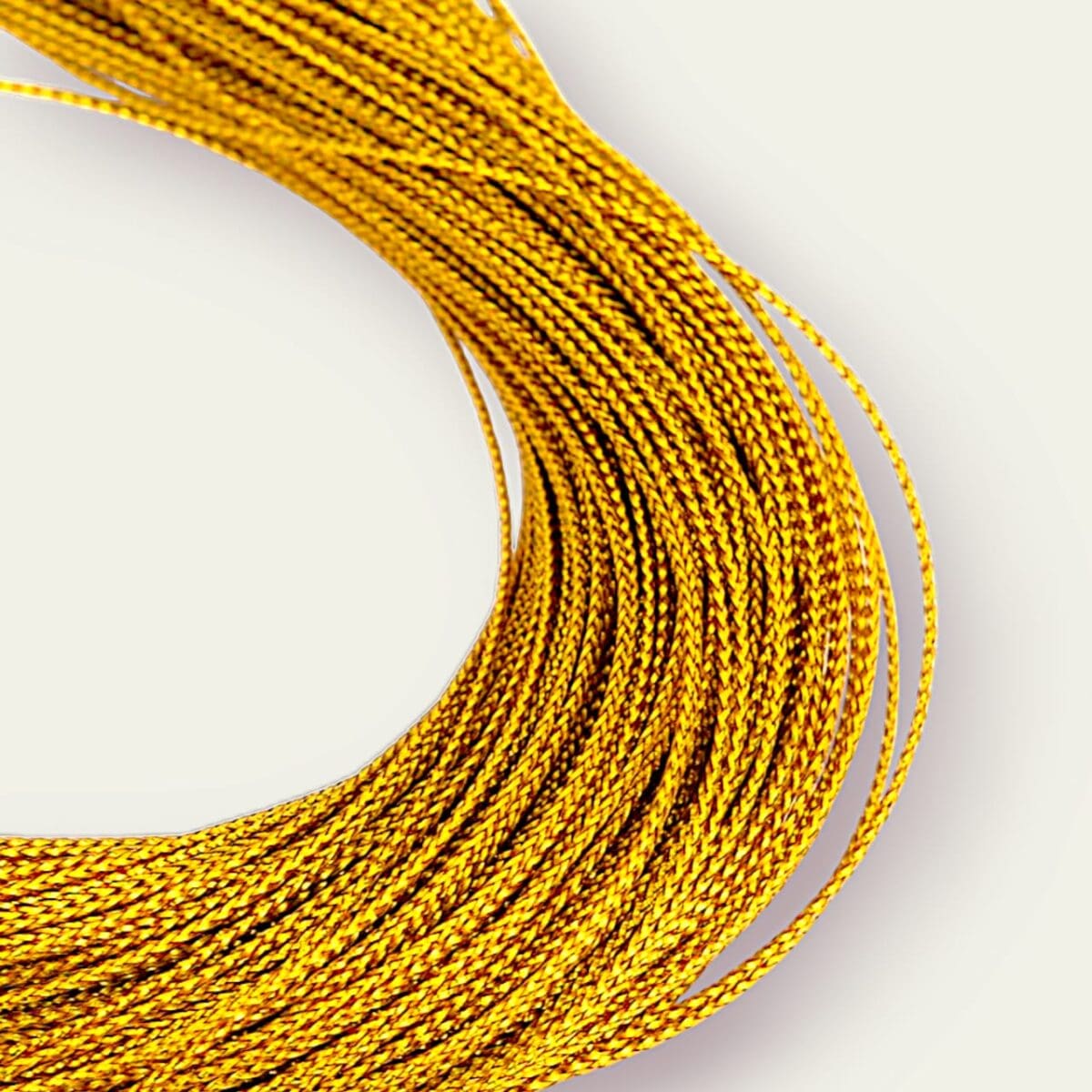 Gold metallic cord 3mm, gold string for braids, metallic jewelry thread, craft string gold, gold cord for crafts