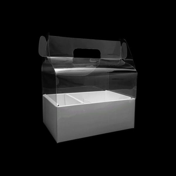 Clear PVC Gift Box with Handle | Folding Flower Cake Box 26.5x18.5x30 cm - Image 5