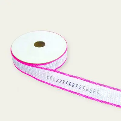 Colored jute ribbon with sequins 1 inch jute ribbon roll Decorative jute ribbon for crafts Eco-friendly ribbon with sequins Jute ribbon 10 meters