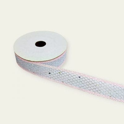 Colored jute ribbon with glitter 1 inch jute ribbon roll Decorative jute ribbon for crafts Eco-friendly ribbon with glitter Jute ribbon 10 meters