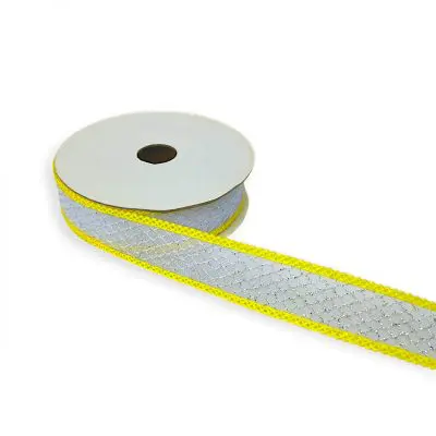 Colored jute ribbon with glitter 1 inch jute ribbon roll Decorative jute ribbon for crafts Eco-friendly ribbon with glitter Jute ribbon 10 meters
