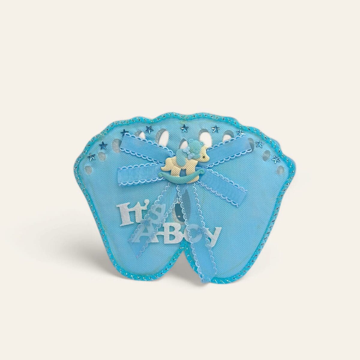 It’s a boy baby foot design, blue baby foot decor, newborn boy decoration, baby foot decor for baby shower, baby boy foot design decor