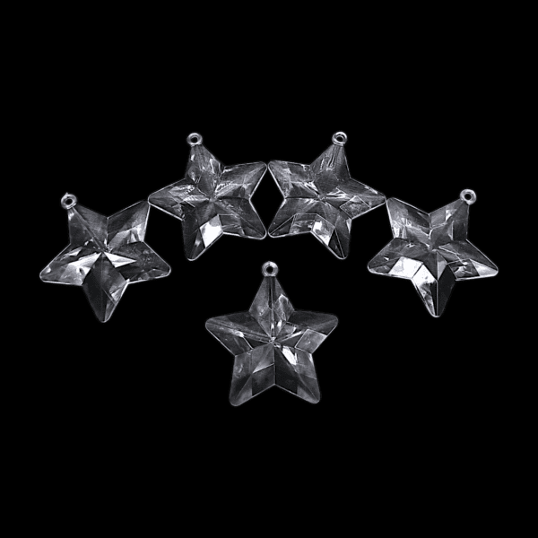 star-shaped crystal, hanging hole crystal, decorative star crystal, DIY star crystal, crystal pack for crafts