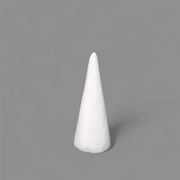 Foam Cone 14cm White, Pack of 6 Foam Cones, Crafting Foam Supplies, DIY White Foam Cone Decorations