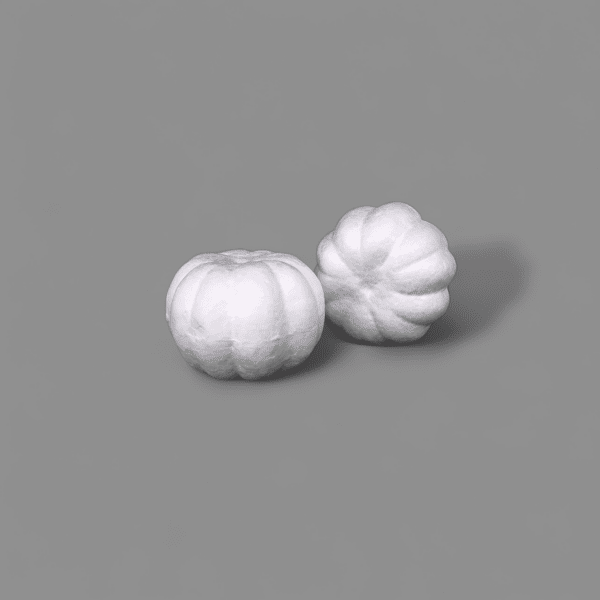 Foam White Pumpkin Small 8cm, Pack of 6 Foam Pumpkins, Seasonal Foam Décor, DIY White Pumpkin Decorations