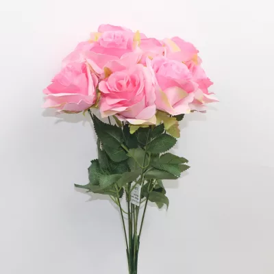 artificial rose bunch 12 head stem, multiple color silk roses, faux rose flower bouquet, realistic artificial rose bunch, decorative roses for home