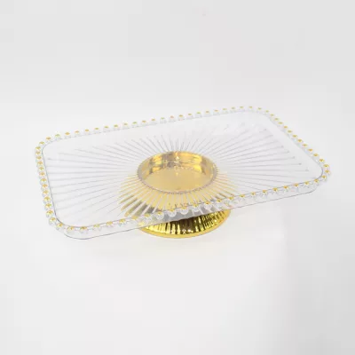 rectangular plastic fruit serving dish 33x22 cm, buffet tray plastic, fruit platter rectangular, party serving plate, plastic counter serving tray