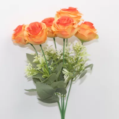 artificial small rose flower, small silk rose with gypso, multi-color artificial roses, faux rose bouquet, artificial rose décor