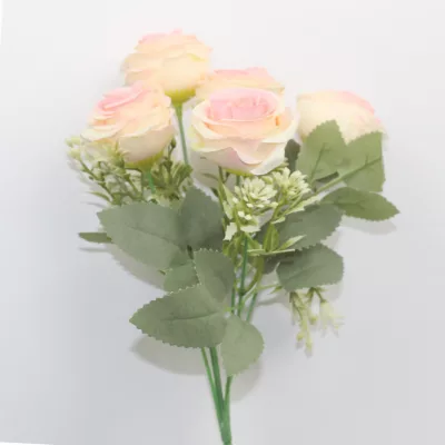 artificial small rose flower, small silk rose with gypso, multi-color artificial roses, faux rose bouquet, artificial rose décor