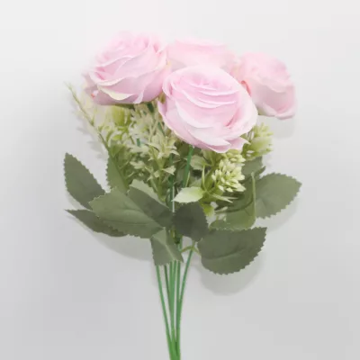 artificial small rose flower, small silk rose with gypso, multi-color artificial roses, faux rose bouquet, artificial rose décor