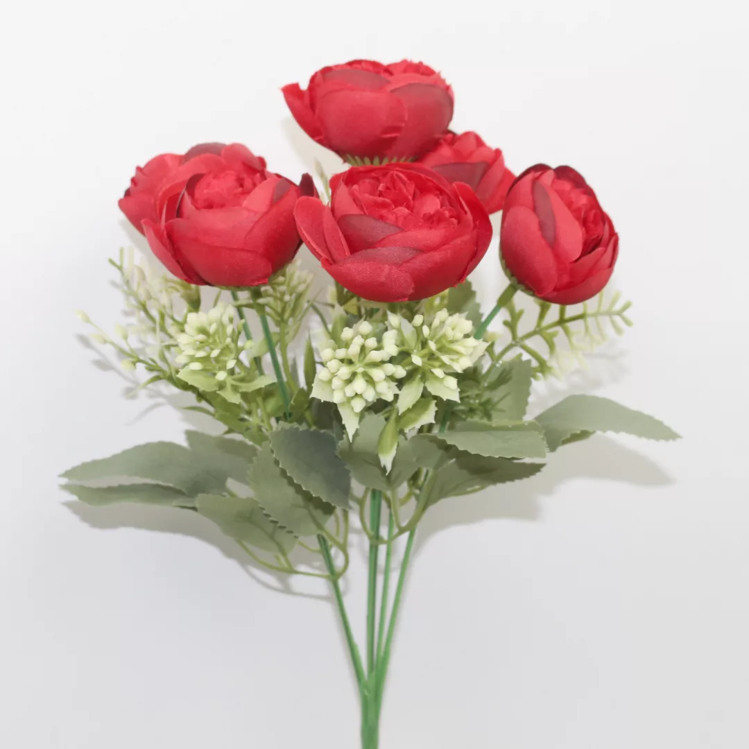 24 artificial baby peony flower, silk peony with gypso, gypso ball stuffed peony, artificial peony arrangement, faux baby peony décor