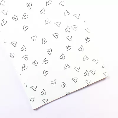 printed hearts plastic wrapping paper, heart print bouquet wrap, floral wrapping paper hearts, waterproof wrapping paper hearts, romantic flower wrapping paper