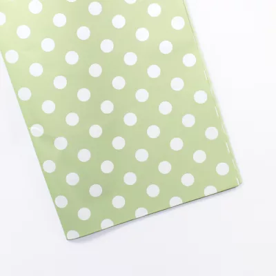 plastic big polka dot wrapping paper, large polka dot flower wrap, waterproof floral wrapping paper, bouquet wrapping sheet, decorative big dot wrapping paper