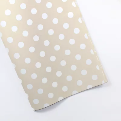 plastic big polka dot wrapping paper, large polka dot flower wrap, waterproof floral wrapping paper, bouquet wrapping sheet, decorative big dot wrapping paper