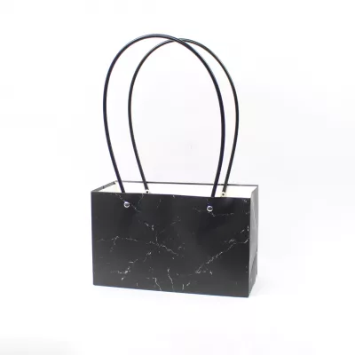 marble texture paper bag with handle, waterproof marble paper gift bag, luxury floral packaging bag, marble design waterproof bag, elegant gift packaging bag