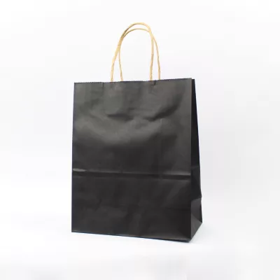 large kraft paper bag with handle, eco-friendly kraft shopping bag, recyclable brown paper bag, reusable kraft gift bag, kraft floral packaging bag