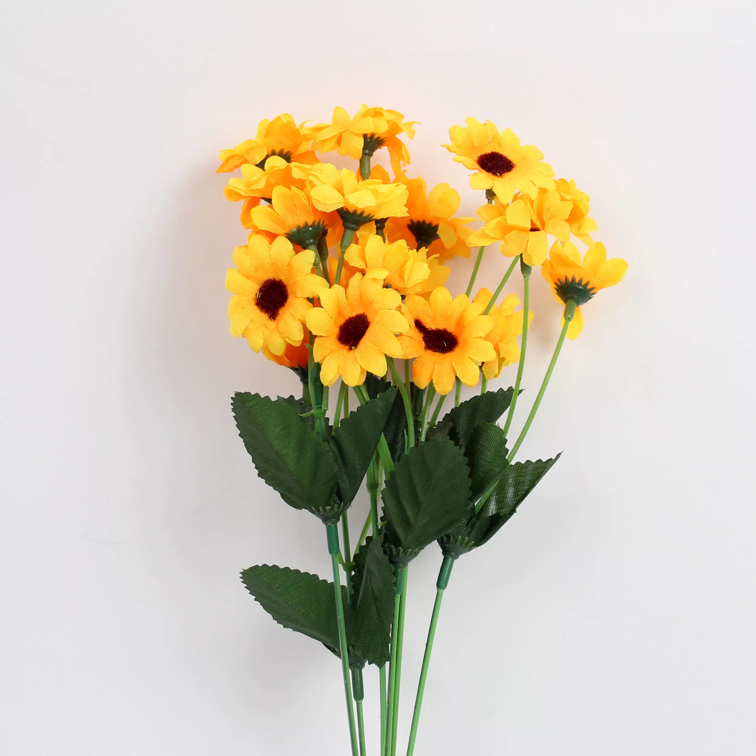 106 artificial sunflower small, mini silk sunflower, realistic faux sunflower, small sunflower decoration, yellow sunflower artificial flower